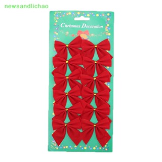 Newsandlichao ริบบิ้นโบว์ สีทอง สีเงิน สําหรับตกแต่งต้นคริสต์มาส