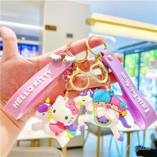 ღ Kawaii Sanrio พวงกุญแจ My Melody Cinnamoroll Hello Kitty จี้พวงกุญแจอุปกรณ์เสริมน่ารัก Littletwinstars พวงกุญแจของเล่น