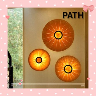 Path โคมไฟติดผนัง ทางเดิน ไฟชา ห้องทางเดิน ไม้ยางพารา