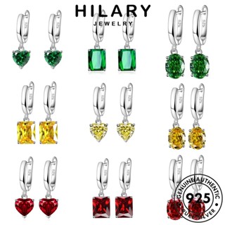 HILARY JEWELRY ต้นฉบับ หนีบ แฟชั่น แท้ ต่างหู ไพลิน มอยส์ซาไนท์ ห่วง รักหัวใจ เกาหลี เพชร ตุ้มหู เงิน มรกต ผู้หญิง เครื่องประดับ เครื่องประดับ ทับทิม ซิทริน 925 Silver M038