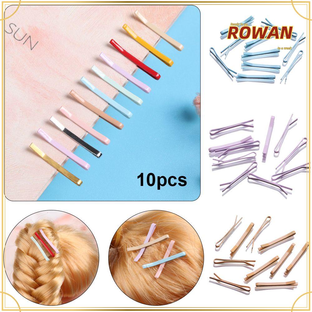 Row กิ๊บติดผมโลหะ 12 สีสําหรับตุ๊กตาเด็กผู้หญิง 10 ชิ้น