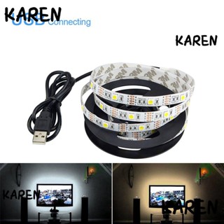 Karen ใหม่ สายไฟ LED 5V 5V USB 0.5 ม.-5 ม. เซนเซอร์กวาดมือ 0.5 ม.-5 ม. ยืดหยุ่น สําหรับตกแต่งบ้าน คอมพิวเตอร์ ทีวี