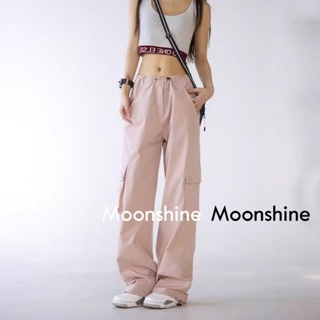 Moon  กางเกงขายาว คาร์โก้ กางเกง เชือกอเมริกันคลาสิค Cargo pants 2023 NEW 072520 Trendy ทันสมัย คุณภาพสูง ทันสมัย A90M073 36Z230909