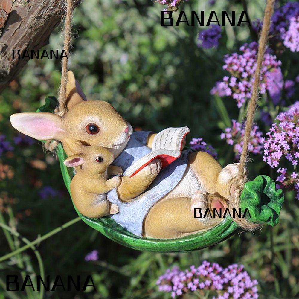 Banana1 จี้รูปปั้นกระต่าย ของขวัญ สําหรับตกแต่งสวน บ้าน