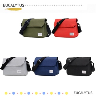 Eutus กระเป๋าสะพายข้าง ผ้าไนล่อน โพลีเอสเตอร์ กันน้ํา สีพื้น เรียบง่าย อเนกประสงค์