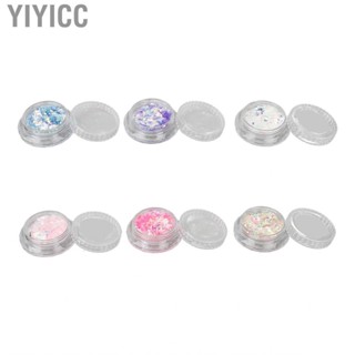 Yiyicc Nail Art Sequins Flakes  Glitter  Set Healthy Manicure Decoration for Home DIY