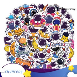 Chunrong สติกเกอร์ไวนิล ลายการ์ตูนนักบินอวกาศ มีกาวในตัว กันน้ํา 60 ชิ้น สําหรับติดตกแต่งกระเป๋าเดินทาง