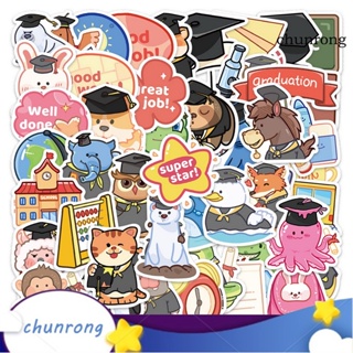 Chunrong สติกเกอร์ ลายรวย มีกาวในตัว กันน้ํา ลอกออกได้ สําหรับตกแต่งกระเป๋าเดินทาง DIY 50 ชิ้น