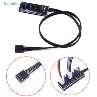 Seaf&gt; ฮับแยกพัดลมระบายความร้อน CPU 1 เป็น 5 4-Pin Molex TX4 PWM สําหรับเคสพีซี