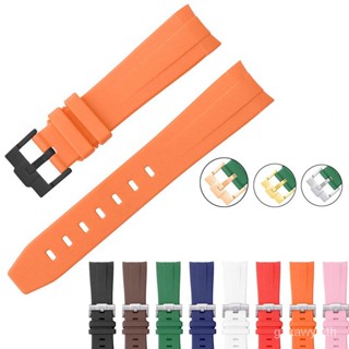 สายนาฬิกาข้อมือยาง 20 มม. สําหรับ OMG Swatch Joint MoonSwatch Arc Curved End Men Women Watchbelt