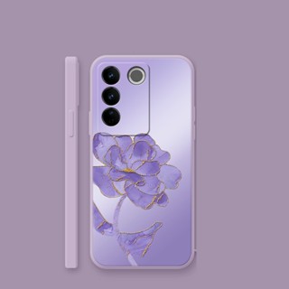 Dmy เคสซิลิโคนนิ่ม ลายดอกไม้ กันกระแทก สําหรับ vivo V27 V25e V25 pro V23 V27e V23e V20SE V20 pro V19 V17 V15 pro V21 V21E S1 pro