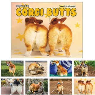 New 2023 Corgi Dog Butt 2023 Funny Dog Calendar Home Decoration