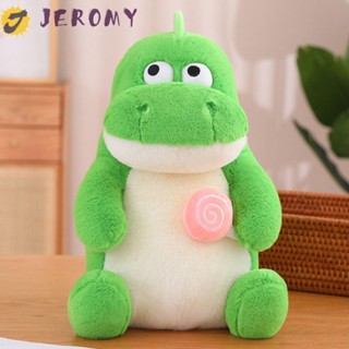 Jeromy ตุ๊กตาไดโนเสาร์ หมอนตุ๊กตา ยัดไส้ สัตว์ นอนหลับ สร้างสรรค์ การ์ตูนน่ารัก สีเขียว ไดโนเสาร์ ของเล่นเด็ก