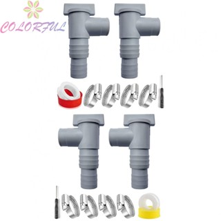 【COLORFUL】Pool Valve 1 Sets For Above Ground Hot Tubs Hut-off Valve Pool Shut-off Valve