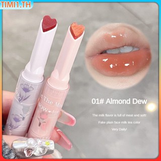 Gege Bear The Flowers Mirror Lipstick Moisturize Water Proof Lip Gloss Nature Not Easy To Fade Non-stick Cup | เวลา1