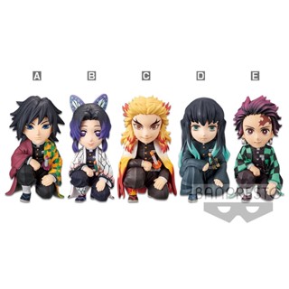 [ของแท้] ของแท้ Bandai แว่นตา WCF Demon Slayer Infinite Train Kneeling Posture Nine-Pillar Standing Posture Car Scenery Figure SUNF