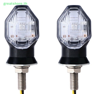 Greatshore ไฟเลี้ยว Led 1 ดวง สีเหลืองอําพัน สําหรับรถจักรยานยนต์ 2 ชิ้น