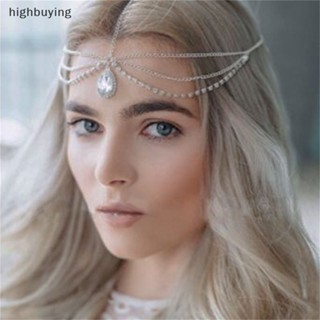 [highbuying] สร้อยคอคริสตัล หน้าผาก ผู้หญิง คริสตัล พู่ ผม มงกุฏ หยดน้ํา ผม ใหม่ พร้อมส่ง