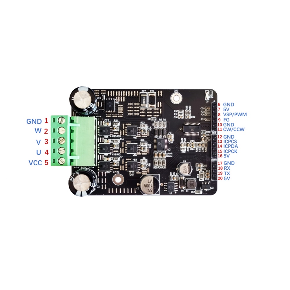 Dc 6-80V BLDC สามเฟส DC Brushless มอเตอร์ควบคุม PWM พลังงานสูง 1600W มอเตอร์ควบคุมไดรเวอร์บอร์ดควบคุมมอเตอร์ Regulator ไม่มีฮอลล์ ราคา ถูกที่สุด ดีลบีเคเค แกลเลอรีภาพที่ 3