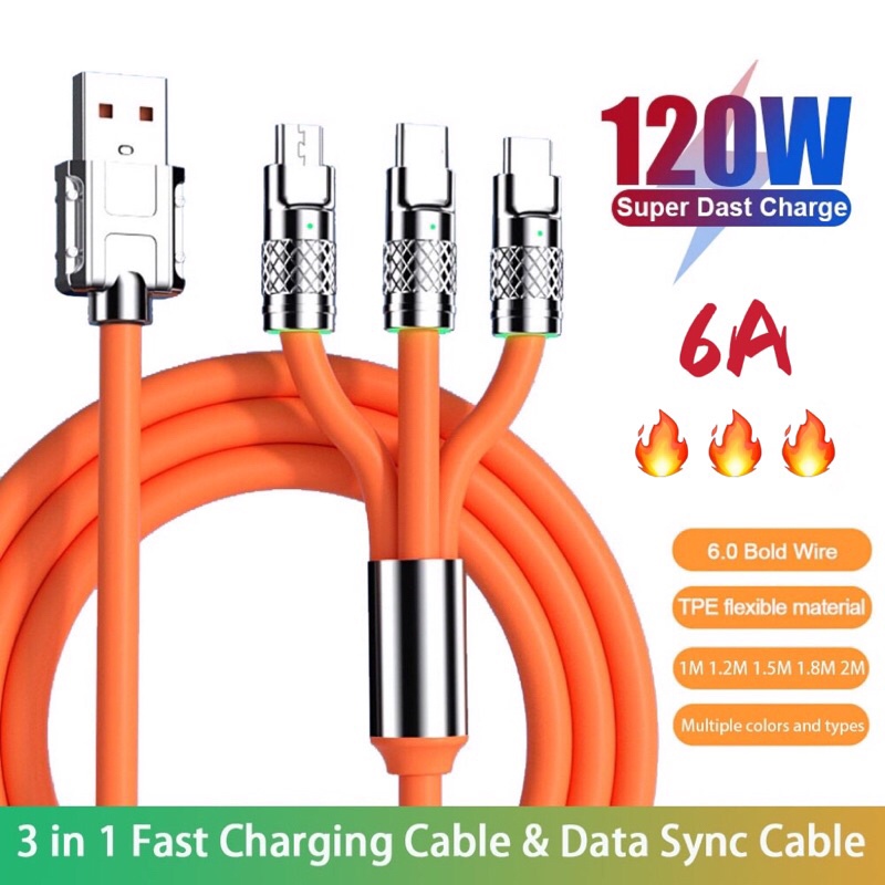 สายข้อมูล โลหะผสมสังกะสี 120W TPE ชาร์จเร็ว พร้อมโคมไฟ ปลอดภัย และชาร์จเร็ว สําหรับ Type-C Android M