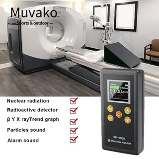 Muvako เครื่องตรวจจับรังสีนิวเคลียร์, เครื่องทดสอบรังสีวิทยุ สีดํา, จอแสดงผล LCD เครื่องวัดปริมาณรังสี Beta Gamma