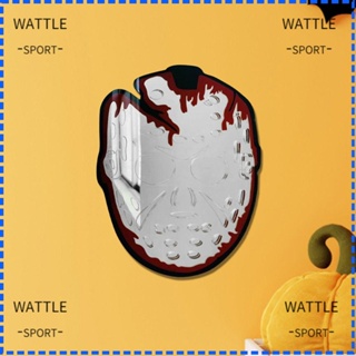 Wattle โมเดลกระจกอะคริลิค รูปใบหน้าผีสิง เลือด สําหรับแขวนตกแต่งปาร์ตี้ฮาโลวีน