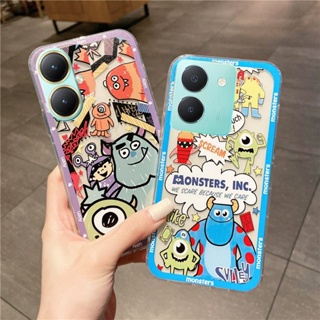 ใหม่ เคสโทรศัพท์มือถือ ซิลิโคนนิ่ม TPU บางมาก กันกระแทก ลายการ์ตูนมอนสเตอร์ มหาวิทยาลัย สร้างสรรค์ สําหรับ VIVO Y27 Y78 Y02T 4G 5G 2023 Y78 5G