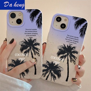 เคสป้องกันโทรศัพท์มือถือ แบบนิ่ม ลายต้นมะพร้าว กันกระแทก สําหรับ Apple Iphone 14promax 13 12 11 7 8plus R166