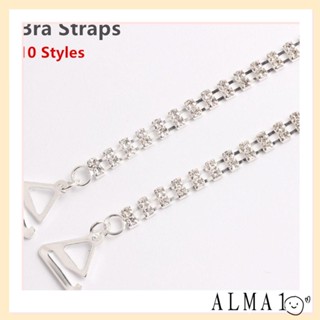 Alma เสื้อชั้นใน สายรัด เซ็กซี่ หรูหรา คริสตัล ชุบเงิน