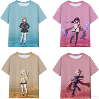 Cool เสื้อยืดแขนสั้น คอสเพลย์ ลายการ์ตูนอนิเมะ Ayakashi 3D แฟชั่น สําหรับผู้หญิง