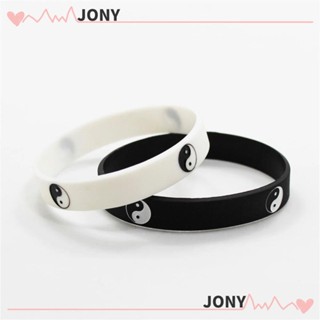 Jy1 Tai Chi สายรัดข้อมือซิลิโคน แฟชั่น Yin Yang Charm ของขวัญที่ดีที่สุด สร้อยข้อมือซิลิโคน