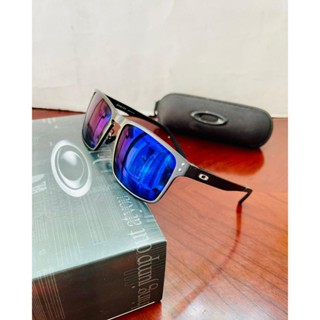 Oakley Holbrook Magnesium 3171 แว่นตากันแดด เลนส์สีฟ้า สําหรับผู้ชาย