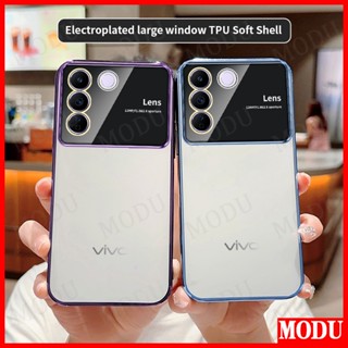 Modu เคส Vivo V27 PRO 5G ดีลักซ์ ชุบ แฟลช ซิลิโคนนิ่ม ฟิล์มป้องกันเลนส์ หน้าจอ เคสโทรศัพท์ เคสกันกระแทก