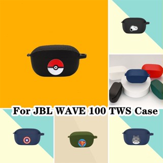 【ของแท้】เคสหูฟัง แบบนิ่ม สีพื้น สําหรับ JBL WAVE 100 TWS JBL WAVE 100