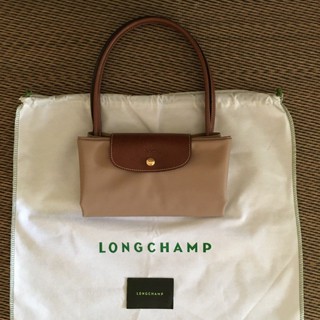 ของแท้ 1899 กระเป๋าโท้ท longchamp พับได้ สีน้ําตาลกากี
