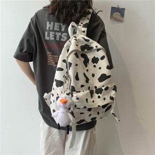 ♚♚Keshan Store [Fashion Summer] Harajuku Style Schoolbag Womens ins Super Fire Dairy Cute Girl Canvas Bag Korean ulzzang Soft Girl Backpack