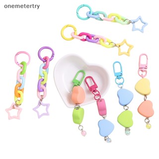 Onem พวงกุญแจ จี้รูปหัวใจน่ารัก สีหวาน สําหรับตกแต่งกระเป๋าเป้สะพายหลัง รถยนต์