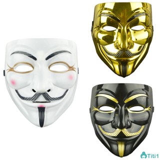 หน้ากากหน้ากากฮาโลวีนสยองขวัญ V Shaped Vengeance Mask A Monster Mask Full Face Men&amp;#39;s Mask Horror Role Prop TH1