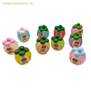 Peaceshells ตุ๊กตาการ์ตูนผลไม้ มะม่วง เรืองแสง ขนาดเล็ก ของเล่น สําหรับตกแต่งบ้านตุ๊กตา 2 ชิ้น