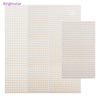 Brightstar ใหม่ สติกเกอร์เพชรเทียม ไข่มุก 3D มีกาวในตัว สําหรับติดตกแต่งคิ้ว ใบหน้า 2 ชิ้น