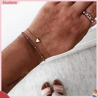 Blu สร้อยข้อมือโซ่ ปรับได้ 2 สี 2 ชิ้น