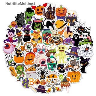 [NutriliteMelting1] สติกเกอร์ ลายฟักทองฮาโลวีน สําหรับตกแต่งกระเป๋าเดินทาง สเก็ตบอร์ด สเก็ตบอร์ด 100 ชิ้น [TH]