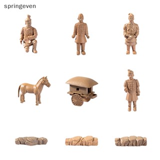 [springeven] ใหม่ พร้อมส่ง ตุ๊กตาฟิกเกอร์ Emperor Qins Terracotta Warriors ขนาดเล็ก สําหรับตกแต่งบ้านตุ๊กตา 1 ชุด