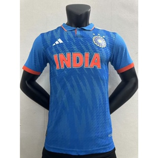 เสื้อกีฬาแขนสั้น ลายทีมชาติฟุตบอล India Home Jersey S-XXL 23-24 ชุดเหย้า แบบแห้งเร็ว สําหรับผู้ชาย