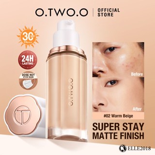 O.TWO.O Foundation Face Makeup Long Lasting 24H 3 Colors Natural Concealer Matte Soft Mist Locking Foundation 【elle20181_th】