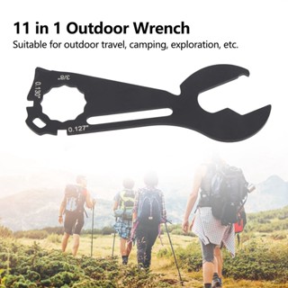 Sports Love 11 in 1 Outdoor Wrench Multifunctional Bottle Opener Keychain ไขควง เครื่องมือวัดไม้บรรทัด สีดำ