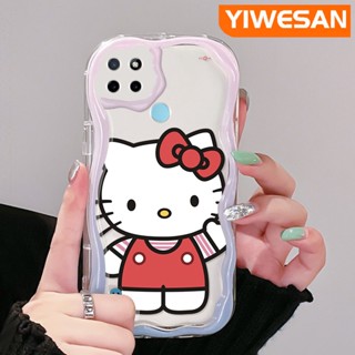 เคสโทรศัพท์มือถือแบบนิ่ม ใส กันกระแทก ลายการ์ตูนเฮลโลคิตตีน่ารัก สีสันสดใส สําหรับ Realme C21Y C25Y