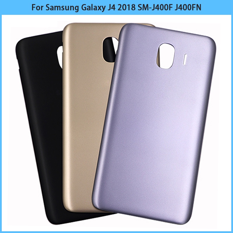 ใหม่สําหรับ SAM Galaxy J4 2018 SM-J400F J400FN J400DS J400 แบตเตอรี่พลาสติกปกหลังด้านหลังประตู J400 