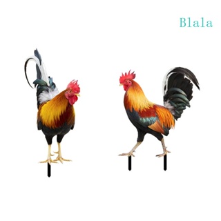 Blala 2 ชิ้น ไก่ ไก่ อะคริลิค สัตว์ เดิมพัน ตกแต่ง ศิลปะ สนามหญ้า