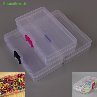 กล่องพลาสติกใส สีเหลือง สําหรับเก็บเครื่องประดับ ลูกปัด